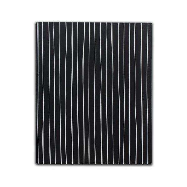 C-Line Products Professional Hardbound Notebook, Charcoal and White Stripes 24100